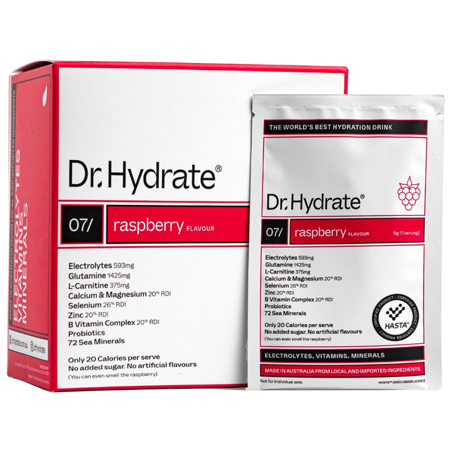 Dr. Hydrate - All-In-One Drink Sachet Box - Raspberry