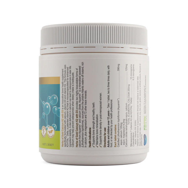 Herbs of Gold - Calcium K2 with D3