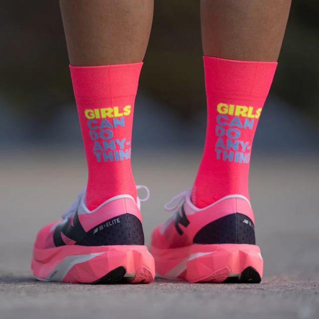 Sporcks - Running Sock - Girls Can Do Anything Diva Pink