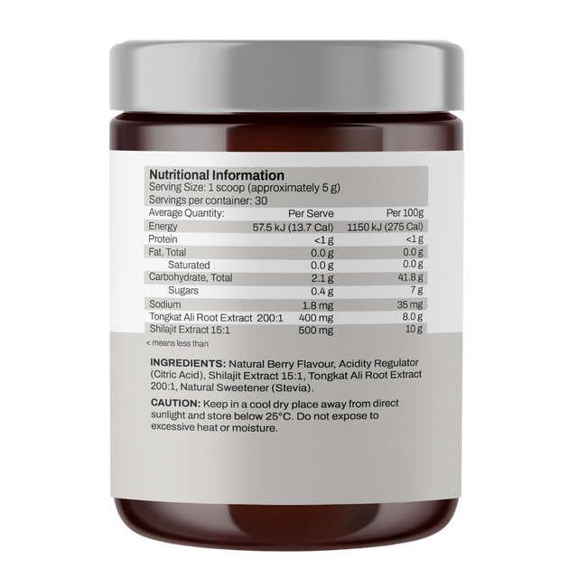 ATP Science - Tongkat Ali & Shilajit Powder - Back