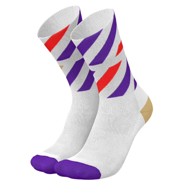 Incylence running platforms white purple sock