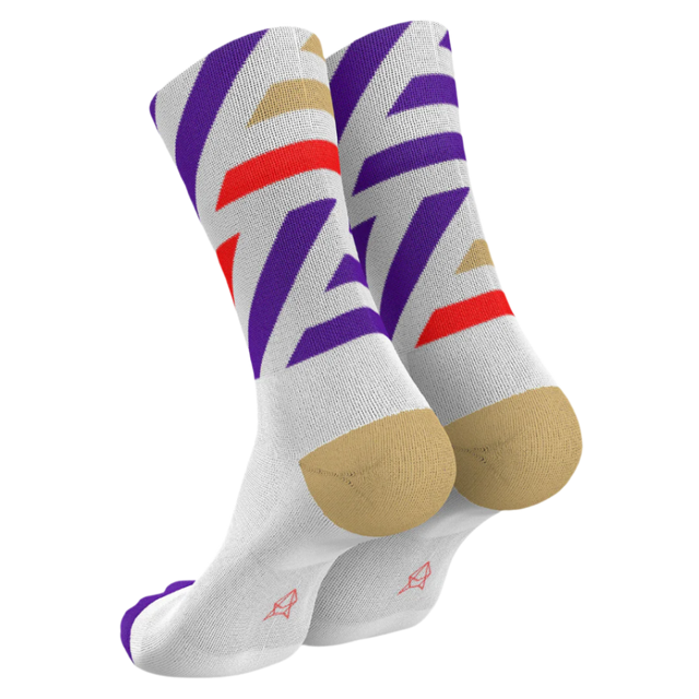 Incylence running platforms white purple sock