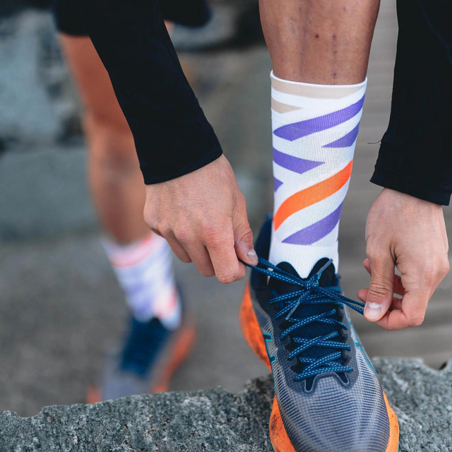 Incylence running platforms white purple sock