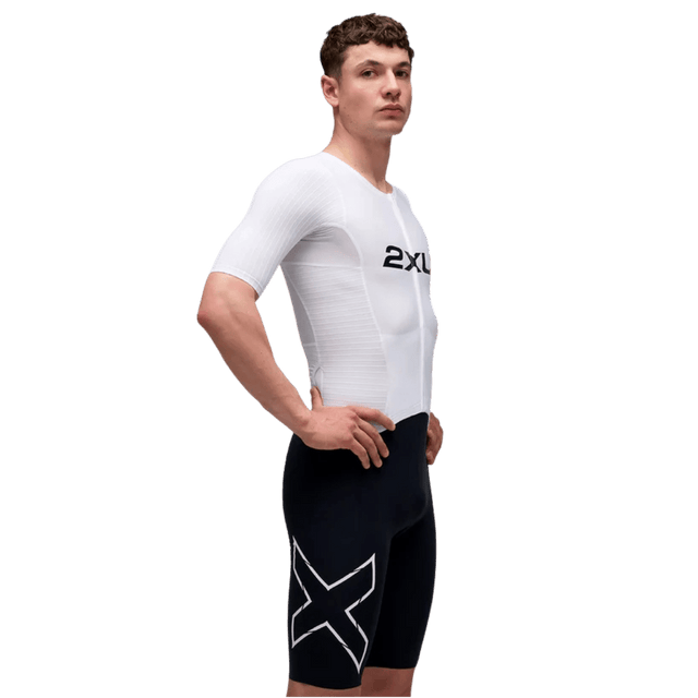 2XU - Mens Light Speed React Trisuit - Black/White - Aid Station