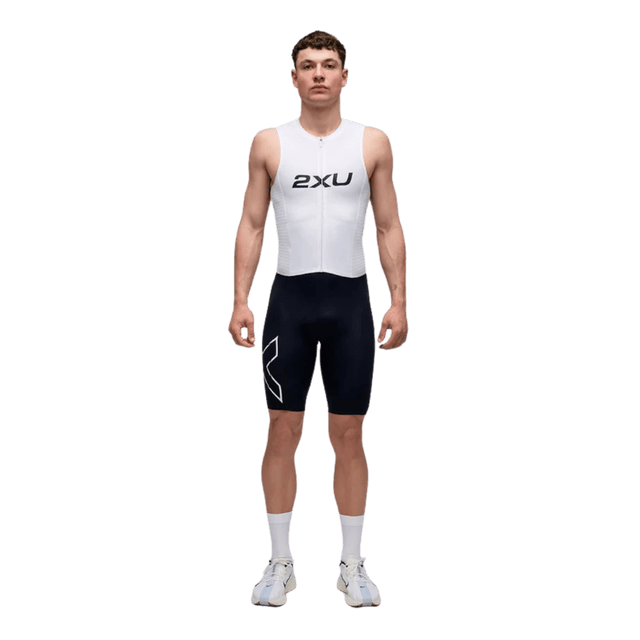 2XU - Mens Light Speed React Trisuit - Black/White - Aid Station