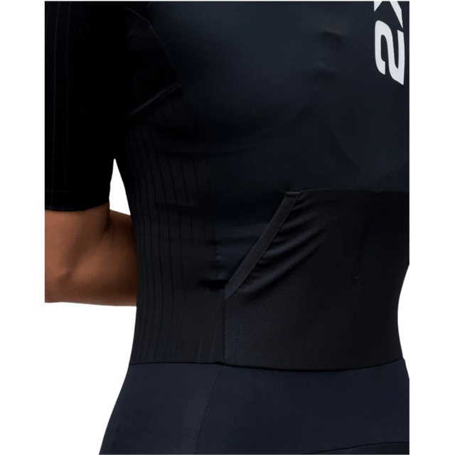 2XU - Womens Aero Sleeved Trisuit - Black/White - Aid Station