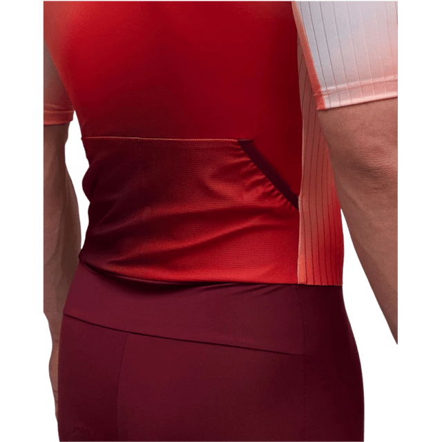 2XU - Mens Aero Sleeved Trisuit - Heatwave/Shiraz - Aid Station