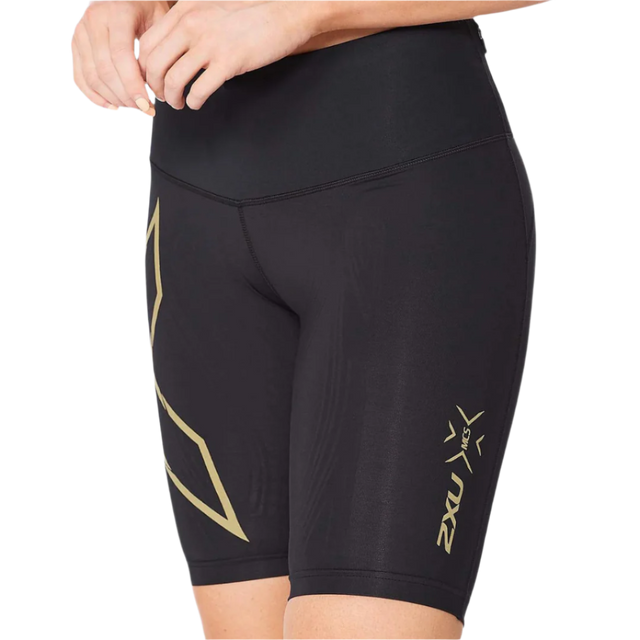 2XU - Light Speed Mid Rise Compression Shorts - Black/Gold