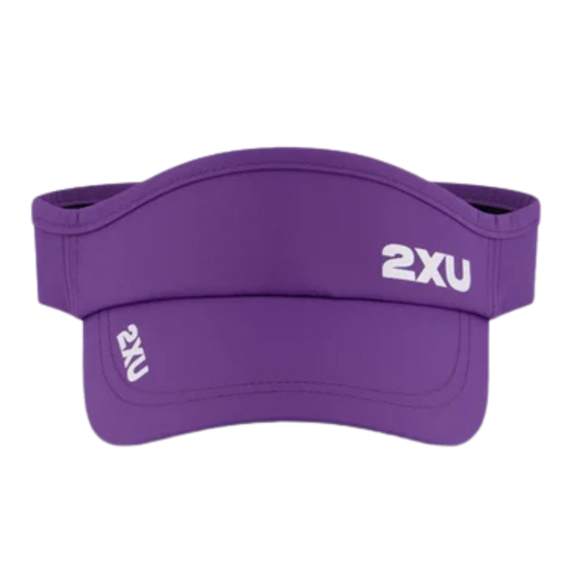 2xu-run-visor-pureple-white