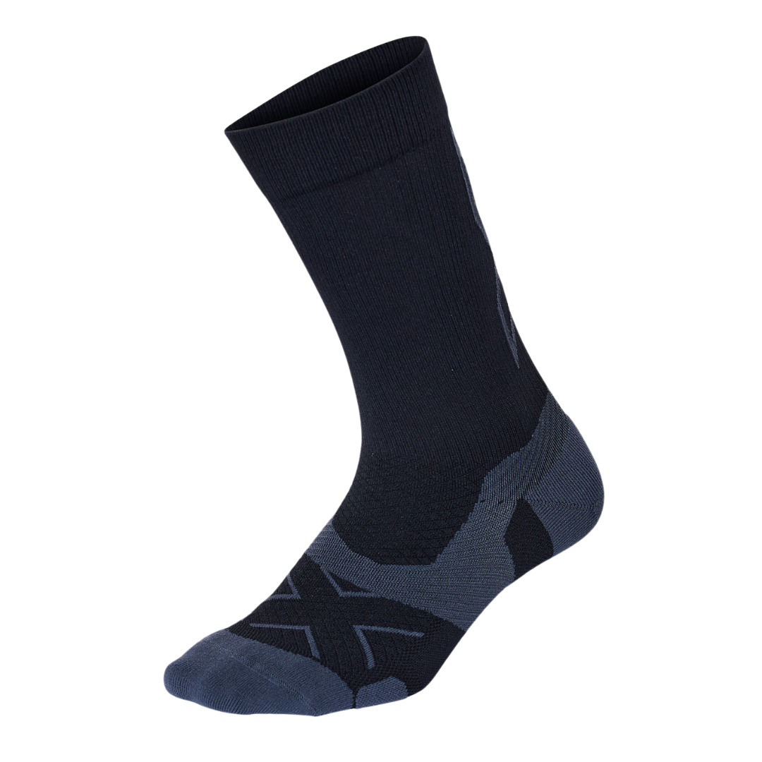 2XU - Vectr Light Cushion Crew Socks - Black/Titanium