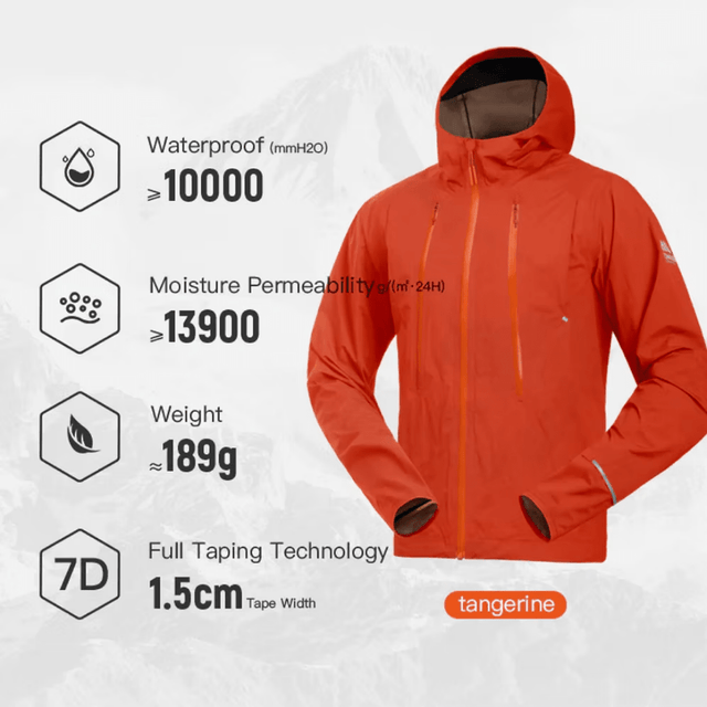AONIJIE - 100% Waterproof Jacket - Black - Aid Station