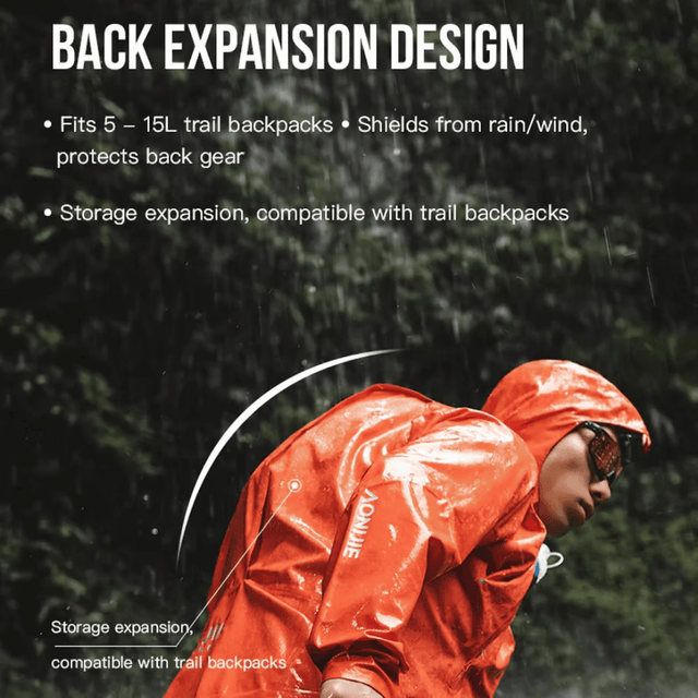 AONIJIE - 100% Waterproof Jacket - Black - Aid Station