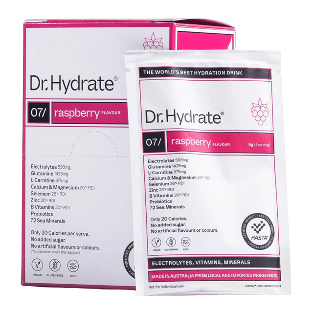 Dr. Hydrate - All-In-One Drink Sachet Box - Raspberry - Aid Station