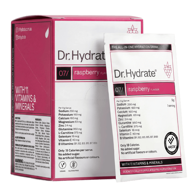 Dr. Hydrate - All-In-One Drink Sachet Box - Raspberry - Aid Station