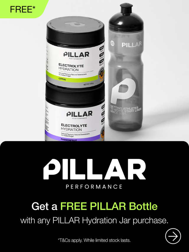 PILLAR Performance - free gift with purchase bottle promotion - Aid Station