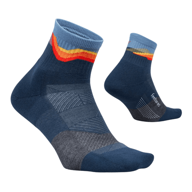 Feetures - Trail Max Cushion Quarter - Tectonic Navy - Aid Station