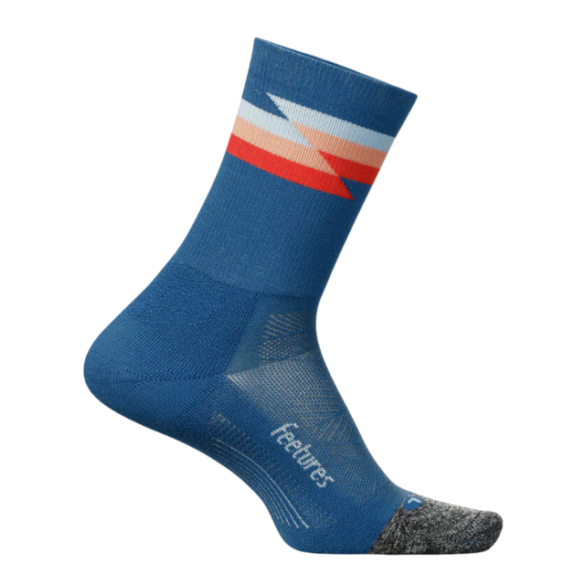 Feetures - Elite Ultra Light Cushion Mini-Crew - Synthwave Blue