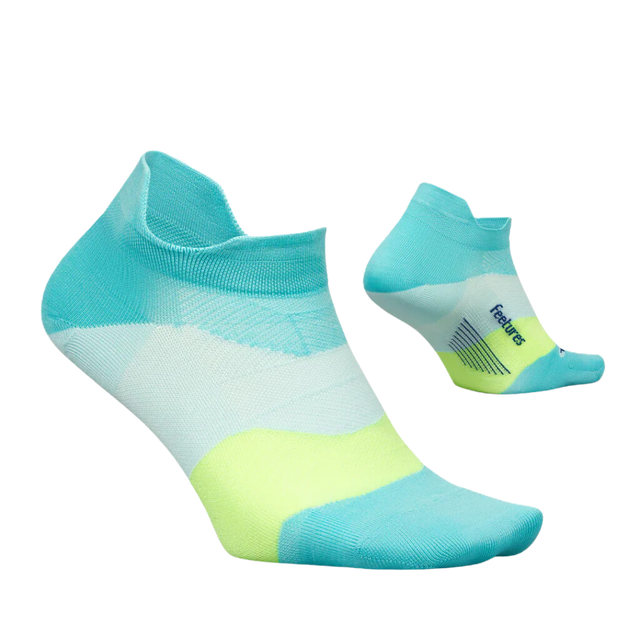 Feetures - Elite Ultra Light Cushion No-Show Tab - Aqua Surf