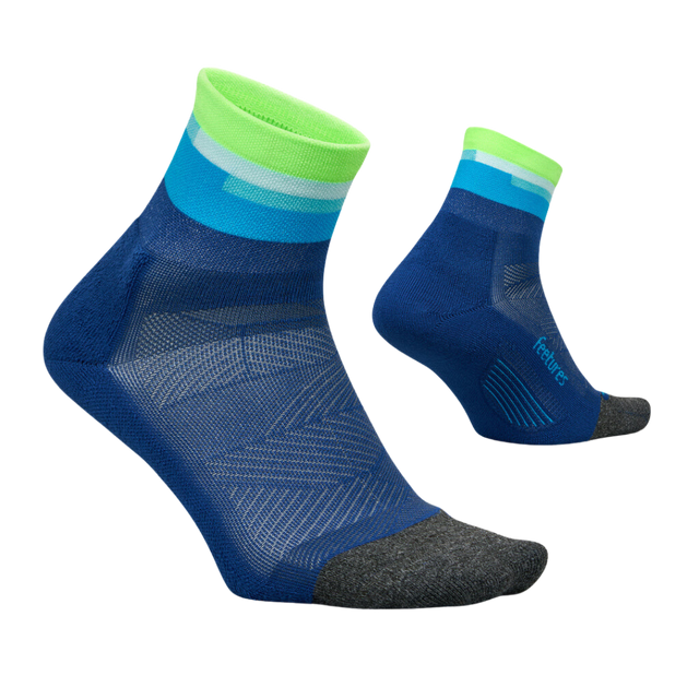 Feetures - Elite Ultra Light Cushion Quarter - Surfboard Blue
