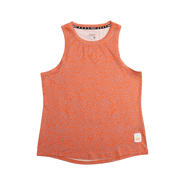 Fractel - Sierra-Women's Zambezi Singlet - Mauve & Coral Pattern_1