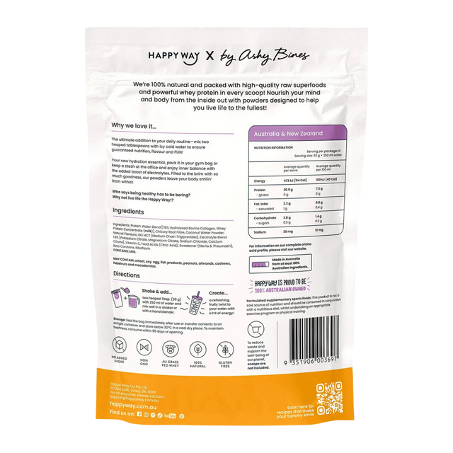 HappyWay - Ashy Bines Whey Protein Water 420g - Passionfruit