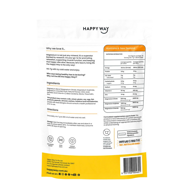 HappyWay - Magnesium Powder 315g - Tropical