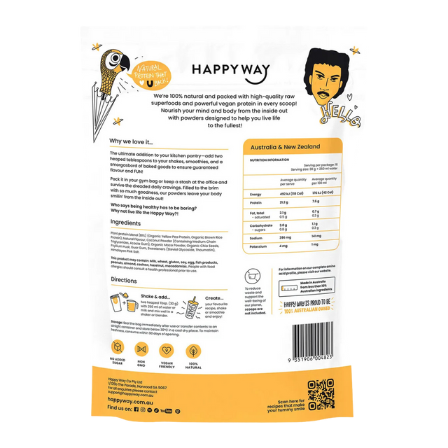 HappyWay - Vegan Protein Powder 500g - Salted Caramel