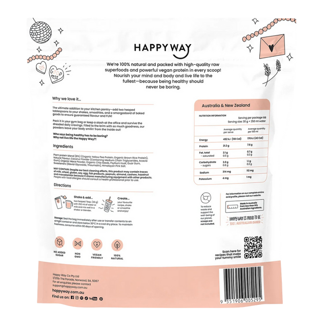 HappyWay - Vegan Protein Powder 500g - Vanilla
