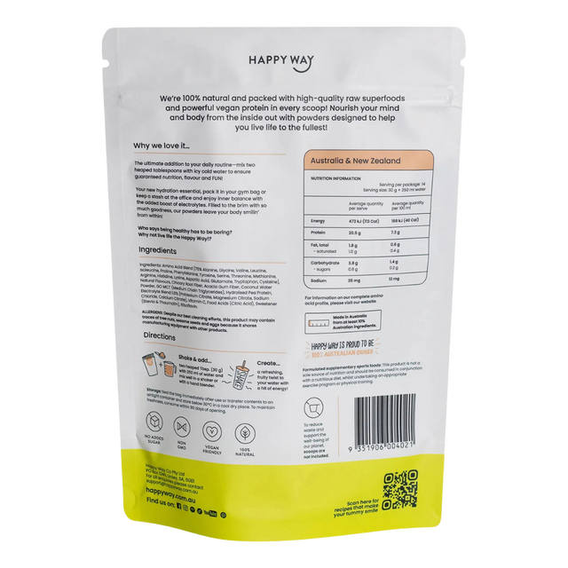 HappyWay - Vegan Protein Water 420g - Apple Peach