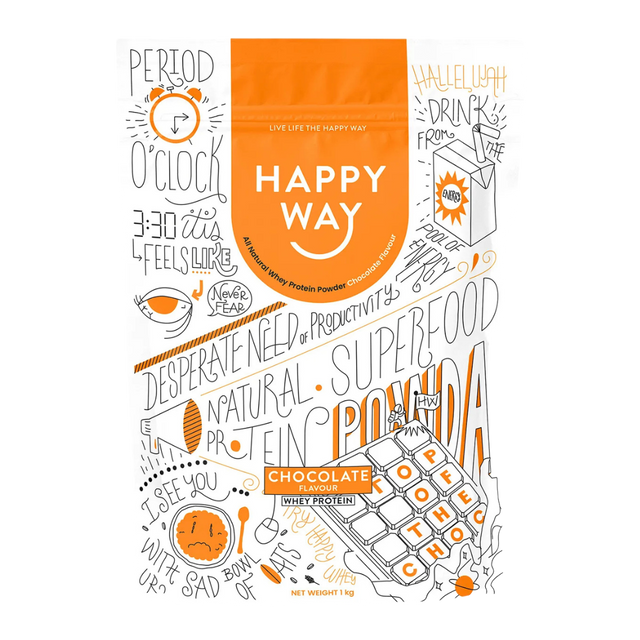 HappyWay - Whey Protein Powder 1kg - Chocolate