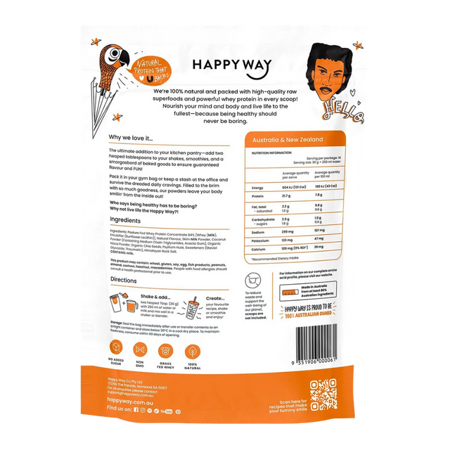 HappyWay - Whey Protein Powder 500g - Salted Caramel