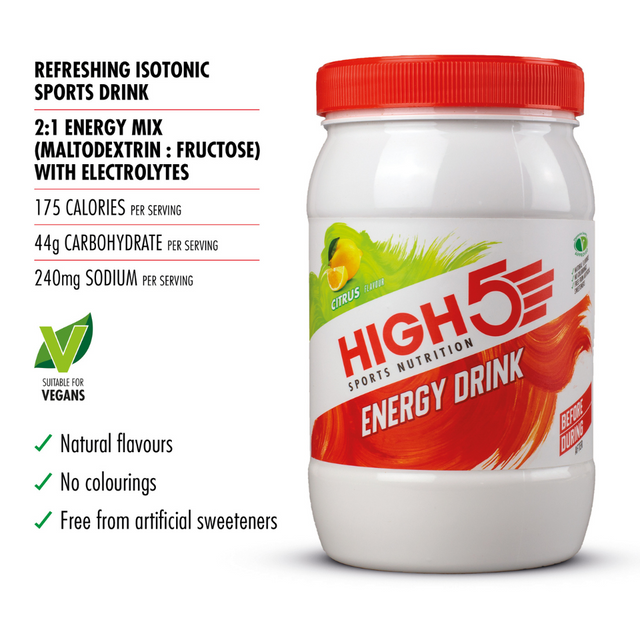 High5 - Energy Drink Mix Tub - Citrus (1kg) - Nutrition