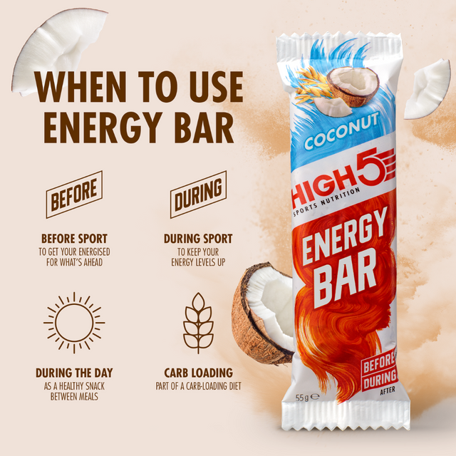 High5 - Energy Bar - Coconut - When To Use