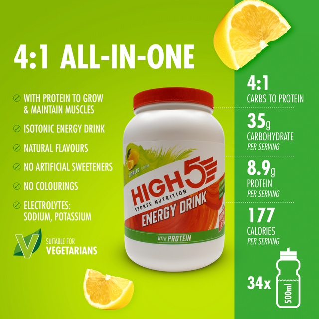 High5 - Energy Drink With Protein - Citrus (1.6kg) - Nutrition