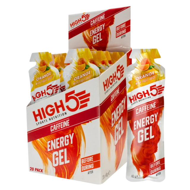 High5 - Energy Gel - Orange (with caffeine) - Box of 20