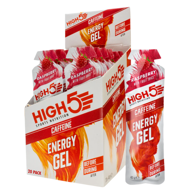 High5 - Energy Gel - Raspberry (with caffeine) - Box of 20