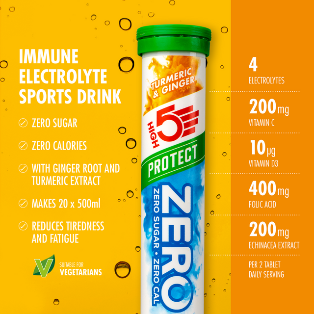 High5 - Hydration Tablets - ZERO - Protect - Turmeric & Ginger - Nutrition