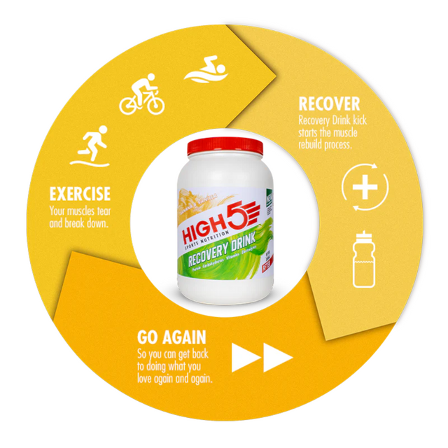 High5 -Recovery Drink - Banana & Vanilla (1.6kg) - Wheel Chart