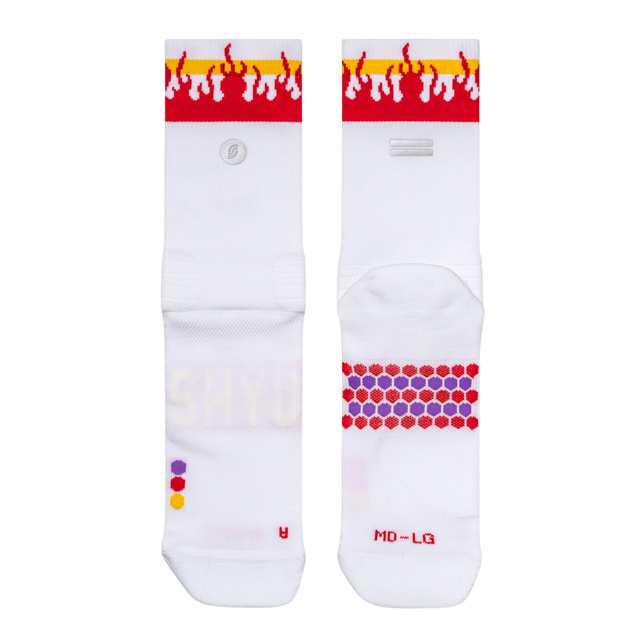 SHYU - Racing Socks - White/Flame/Amber