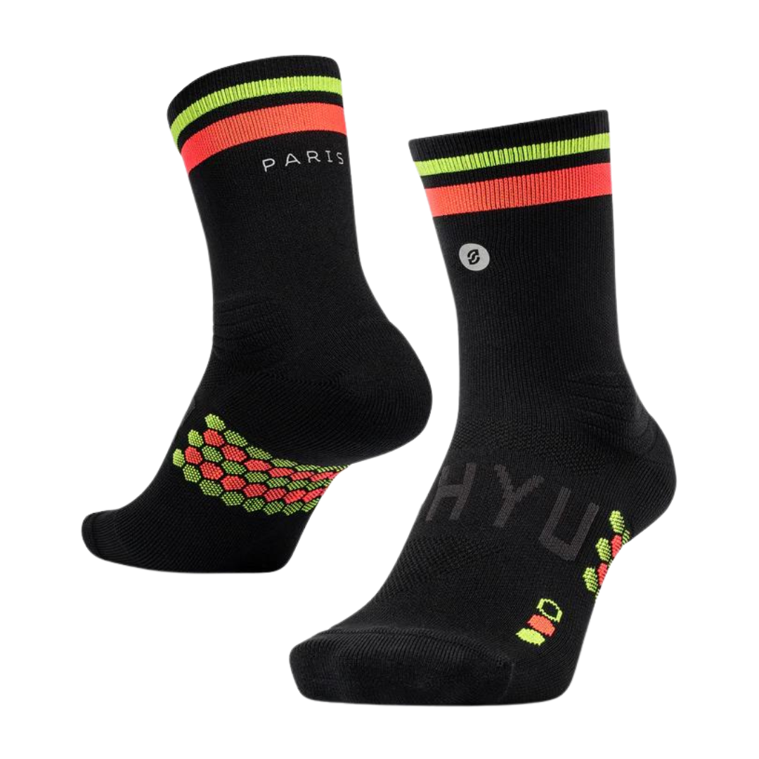 SHYU - Racing Socks - Black/Red/Neon