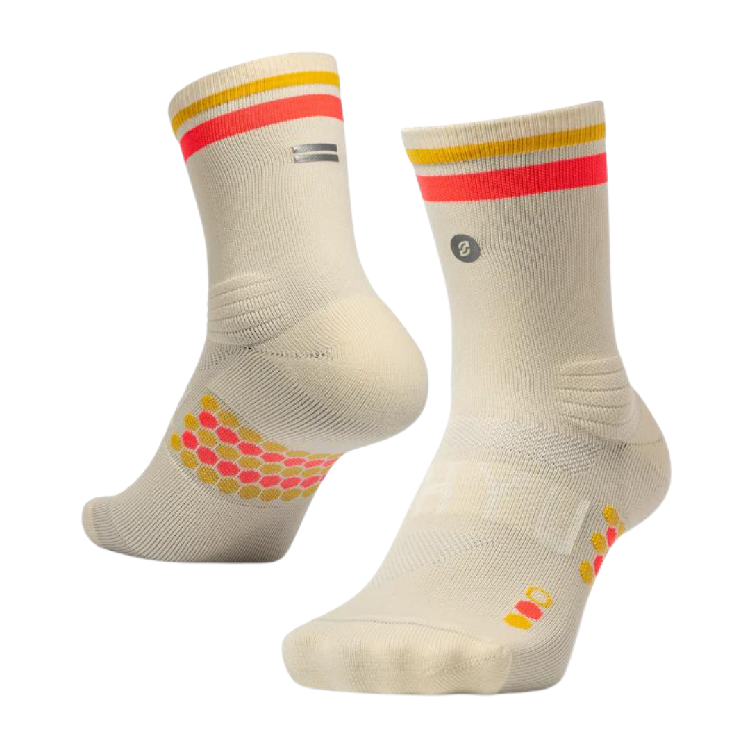 SHYU - Racing Socks - Ivory/Crimson/Gold