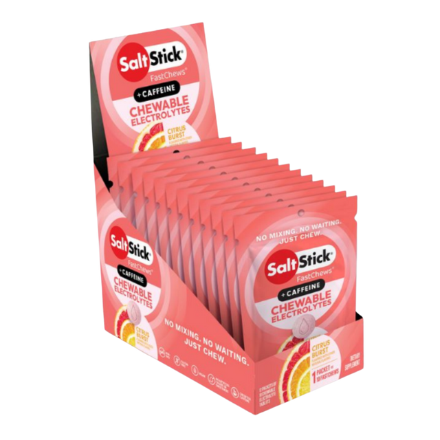 SaltStick - Electrolyte FastChews + Caffeine Sachet - Citrus Burst - Aid Station