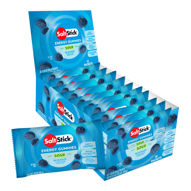 SaltStick - Energy Gummies - Sour Blue Razz Berry - Aid Station