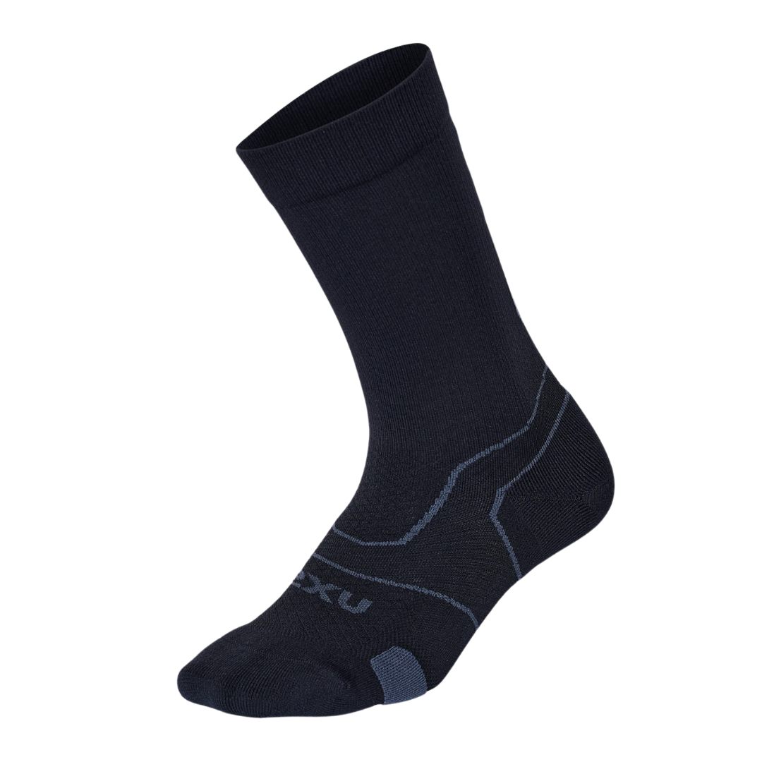 2XU - Vectr Cushion Crew Socks - Black/Titanium