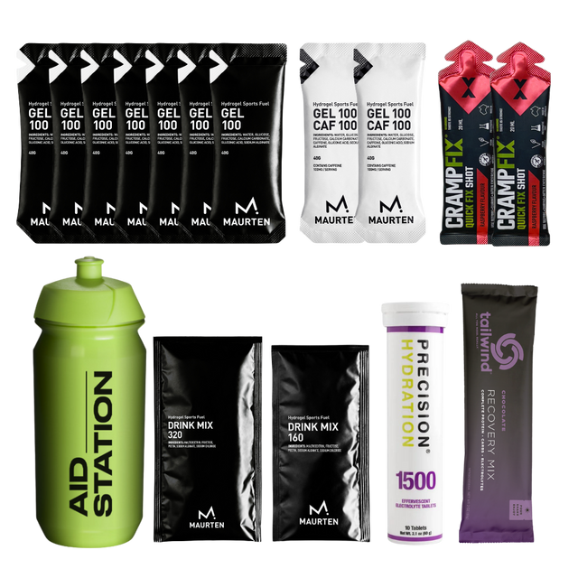 Aid Station - Full Marathon Kit featuring Maurten, Crampfix, Tailwind, Precision Fuel & Hydration. 