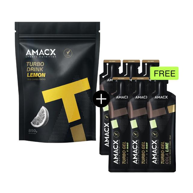Amacx - Turbo Drink - Lemon + 6 FREE Energy Gels
