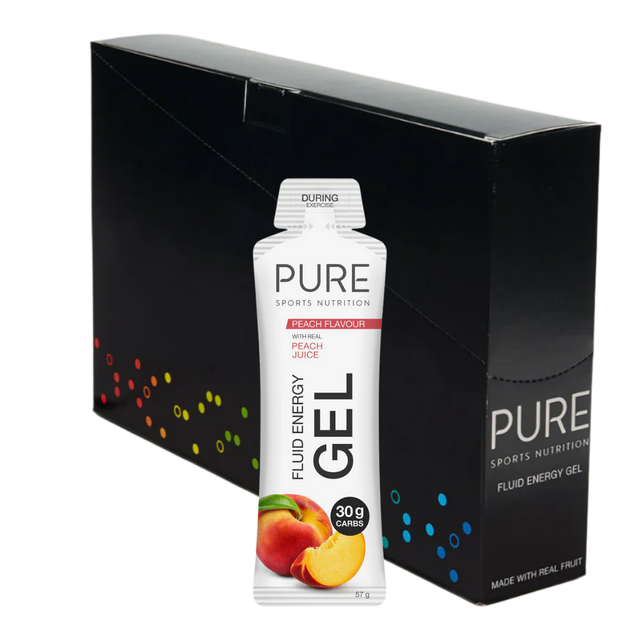 PURE Sports Nutrition - Fluid Energy Gels - Peach 30g (Box of 18)