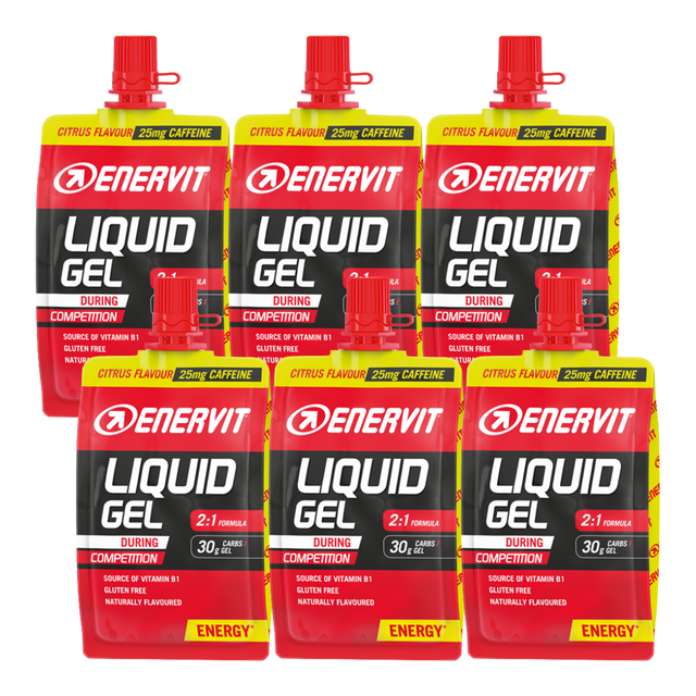 Enervit - Liquid Gel - Citrus (with caffeine) (Pack of 6)