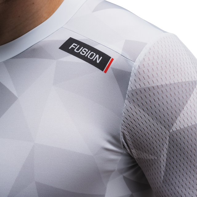 FUSION - Tempo! TWO Unisex Tri Suit - White/Grey (Front Detail)