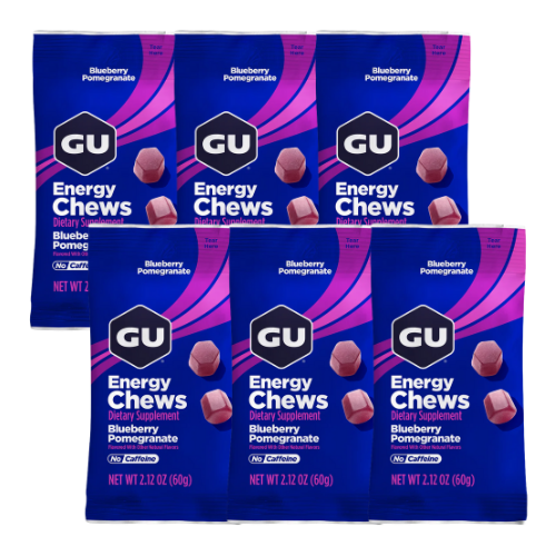 GU Energy - Energy Chews - Blueberry Pomegranate (Pack of 6)